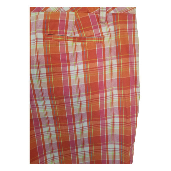 Land's End Women's Shorts White Red Plaid Size 16, Inseam 8 in, Length 18.5 in - Picture 8 of 8